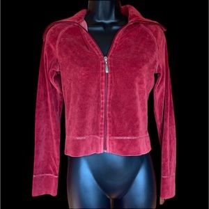 Esprit velour track jacket size small